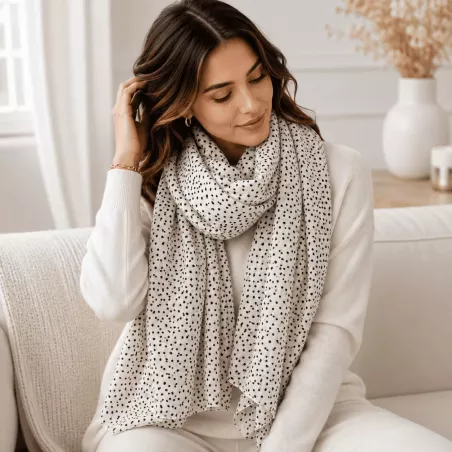 Écharpe femme florale 100% viscose 90x180 cm | Grossiste Référence Mode