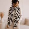 Écharpe femme motif zèbre