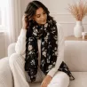 Écharpe femme motif fleuri
