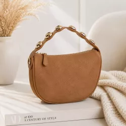 Sac à main femme poignée dorée avec bandoulière | Grossiste Référence Mode