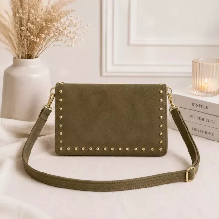 Petit sac bandoulière femme à clous dorés 20x11 cm | Grossiste Référence Mode