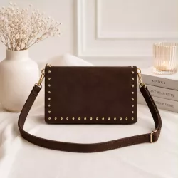 Petit sac bandoulière femme à clous dorés 20x11 cm | Grossiste Référence Mode