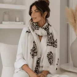 Écharpe femme léopard 100% viscose 180x90 cm | Grossiste accessoires de mode