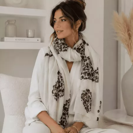 Écharpe femme léopard 100% viscose 180x90 cm | Grossiste accessoires de mode