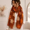 Écharpe tendance motif fleurs