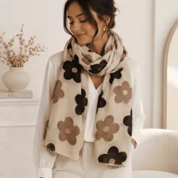 Écharpe tendance motif fleurs