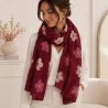 Écharpe tendance motif fleurs