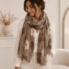 Écharpe tendance motif fleurs