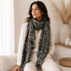 Écharpe femme cachemire 100% viscose 180x90 cm | Grossiste accessoires de mode