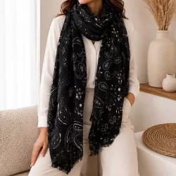 Écharpe femme cachemire 100% viscose 180x90 cm | Grossiste accessoires de mode