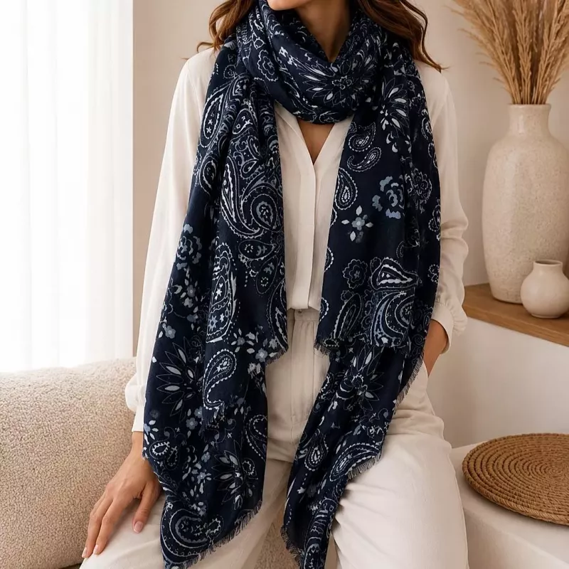 Écharpe femme cachemire 100% viscose 180x90 cm | Grossiste accessoires de mode