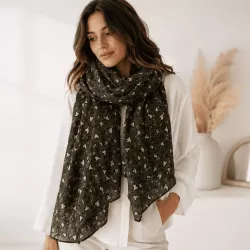 Écharpe femme léopard 180x90 cm 100% polyester | Grossiste accessoires de mode