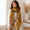 Écharpe femme imprimé abstrait 180x85 cm 100% polyester | Grossiste accessoires de mode