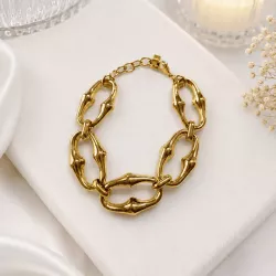 Bracelet doré acier à maillons