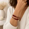 Bracelet jonc doré ondulé acier inoxydable