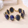 Bracelet acier et pierres naturelles