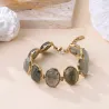 Bracelet acier et pierres naturelles