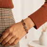 Bracelet acier doré et cristaux