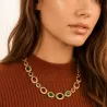 Collier acier et cristaux