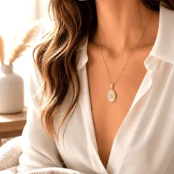 Collier Médaillon Étoile en Acier Inoxydable