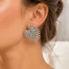 Boucles d’Oreilles Éventail Soleil Acier Inoxydable Femme