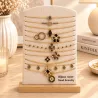 Pack de 18 colliers en acier – Gris, Noir & Doré