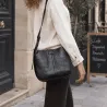 Sac cabas femme effet croco avec pochette assortie