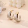 Boucles d’oreilles créoles épaisses effet résine