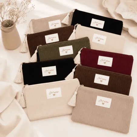 Pack de 10 pochettes côtelées - Je t'aime