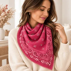 Écharpe carrée motif bandana