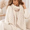 Écharpe tendance à pois détails dorés