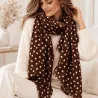 Écharpe tendance à pois détails dorés