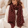 Écharpe tendance à pois détails dorés