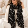 Écharpe tendance à pois détails dorés