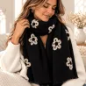 Écharpe hiver à fleurs