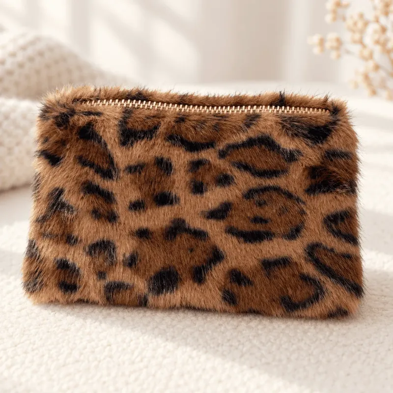 Pochette en fausse fourrure