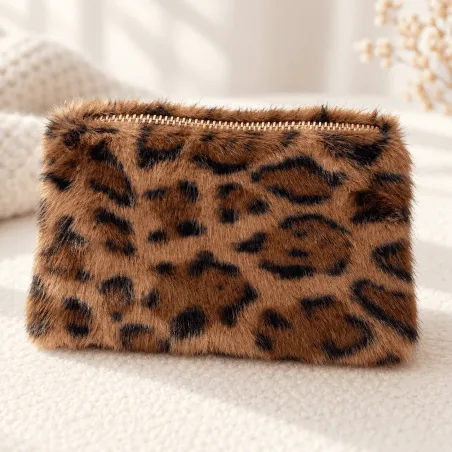 Pochette en fausse fourrure