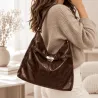 Grand sac à main effet cuir souple