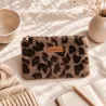 Pochette fausse fourrure motif léopard