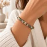 copy of Bracelet jonc doré à motifs colorés et strass