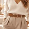 Ceinture femme élastique boucle dorée – Taille 36 à 44