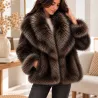 Veste réversible effet cuir & fausse fourrure