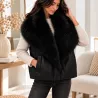 Veste sans manches réversible effet cuir & fausse fourrure