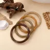 Lot de 4 bracelets joncs en résine – Tons naturels