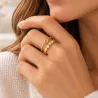 Bague dorée double rang