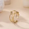 Bague dorée double rang