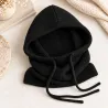 Cagoule à capuche en maille avec cordons