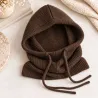 Cagoule à capuche en maille avec cordons