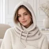 Cagoule à capuche en maille avec cordons