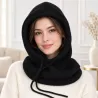 Cagoule à capuche en maille avec cordons